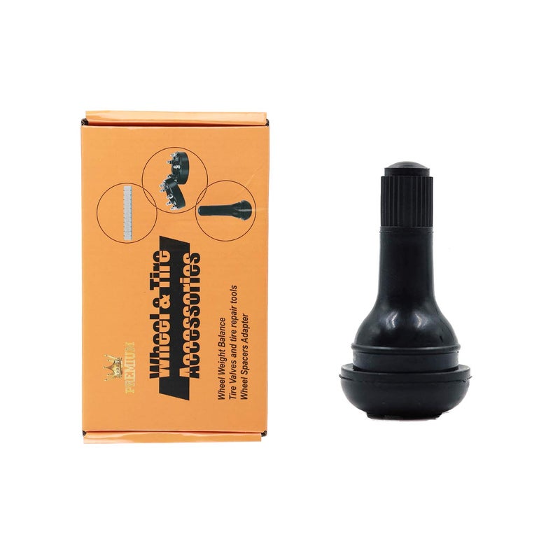 EZISOE 50Pcs TR415 Snap-in Tire Valve Stem CA65 Copper insert Standard Length, Black Rubber Tire Valve Stem for most cars, light trucks, small trailers, wheelbarrows, lawn mowers, ATVs, and motorcycles - Image 2